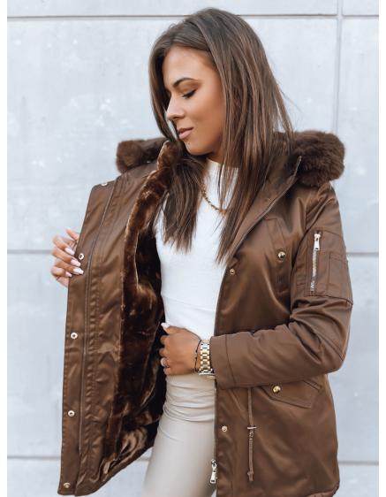 Dámska zimná bunda parka GODDESS kávová