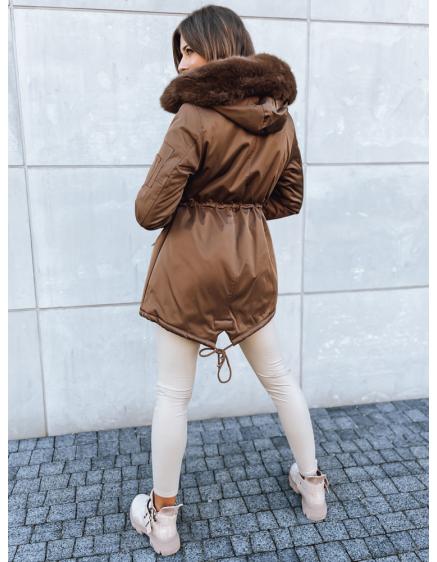 Dámska zimná bunda parka GODDESS kávová
