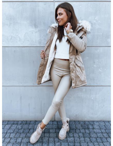 Női téli parka dzseki VIXEN bézs