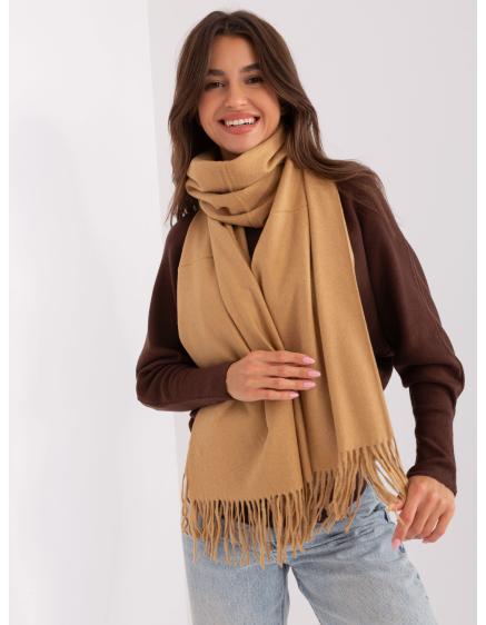 Dámska šatka s lemom REA hnedá