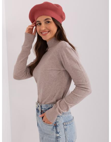 Dámská zimní čepice OITE cihlová 