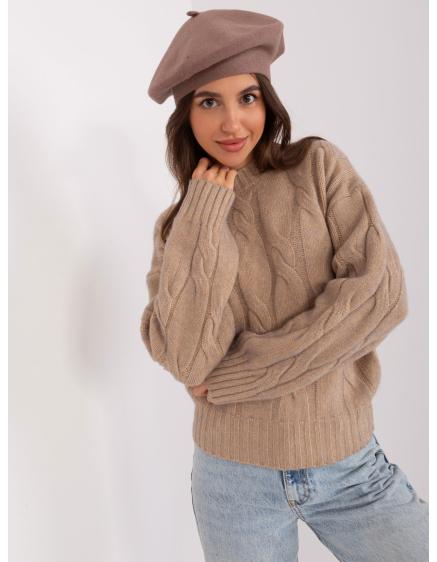 Dámský baret DILDA tmavě béžový