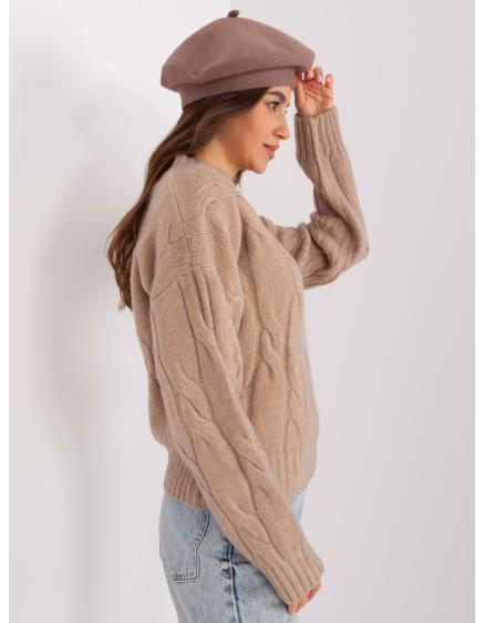 Dámský baret DILDA tmavě béžový