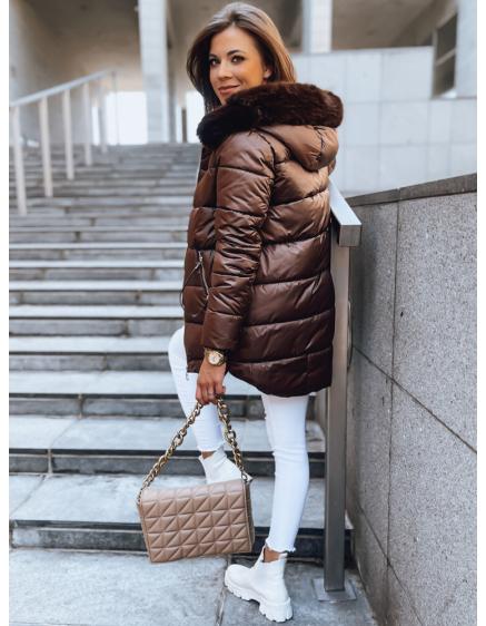 Dámska zimná bunda kabát AMBERGLOW kávová