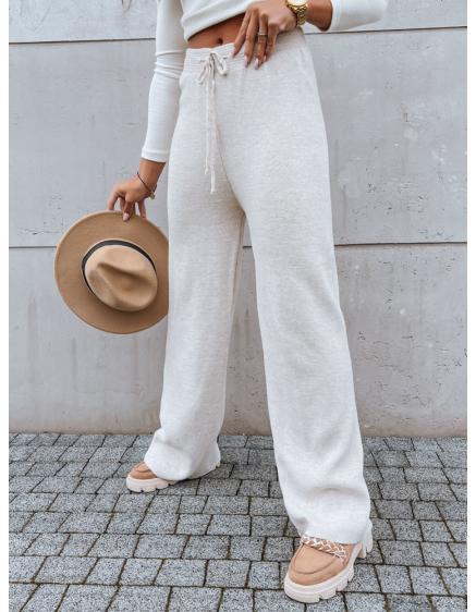 Dámské kalhoty s širokými nohavicemi LAKELIFE světle béžové