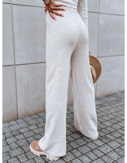 Dámské kalhoty s širokými nohavicemi LAKELIFE světle béžové