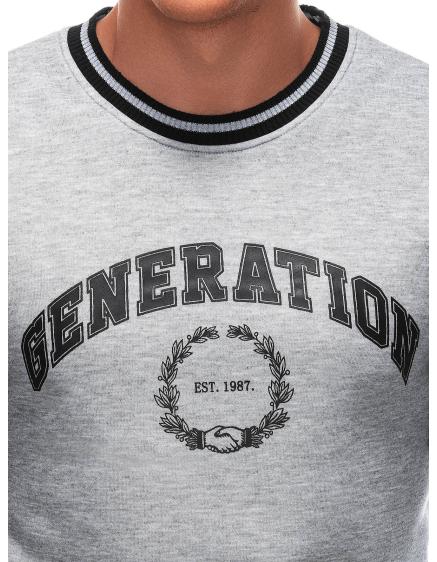 Pánská mikina B1622 šedá