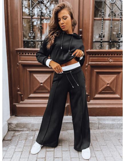 Dámský komplet širokých kalhot GALAXY GLOW černá barva