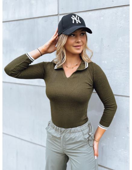 Női pulóver SHADOW khaki