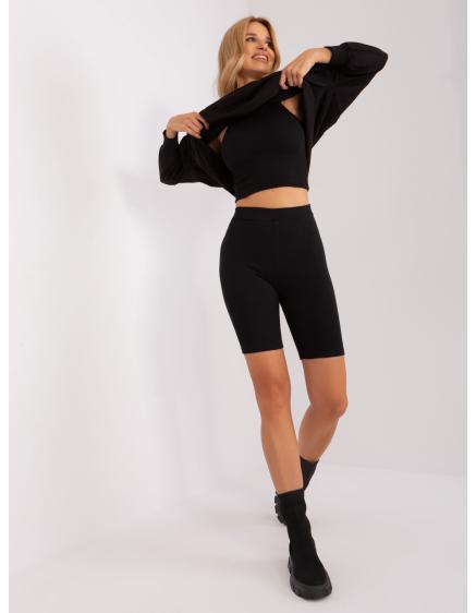 Női szett gallérral ADROA fekete