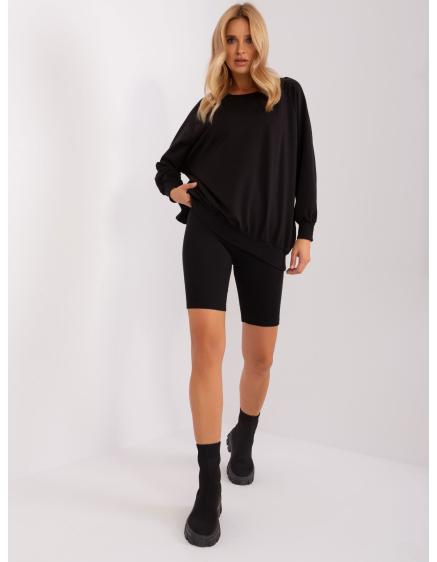 Női szett gallérral ADROA fekete