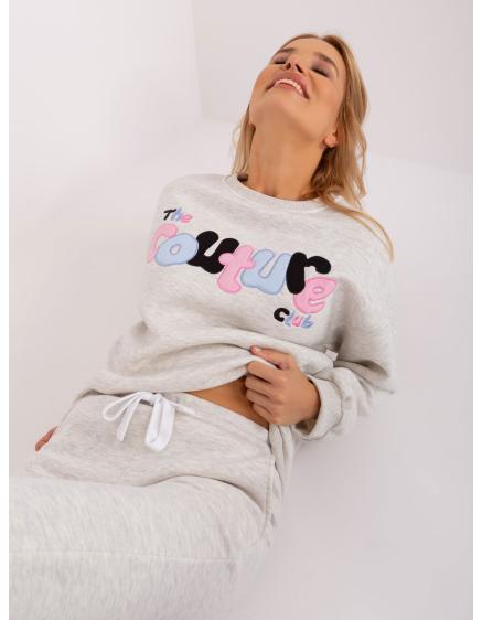 Dámská souprava s nápisem LORYST světle šedá