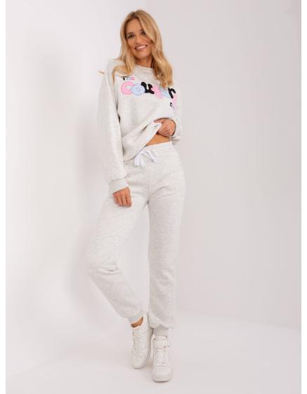 Dámská souprava s nápisem LORYST světle šedá