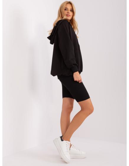 Dámsky komplet so širokou mikinou TRIA čierny