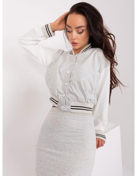 Dámský komplet s baseballovou mikinou PHOLALE světle šedý