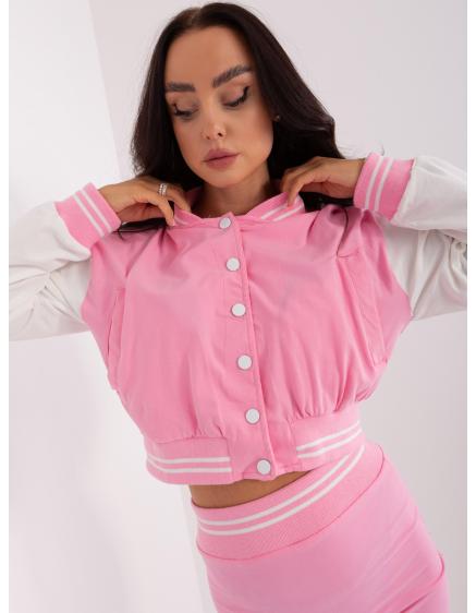 Női baseball pulóver szett LERTAI rózsaszín