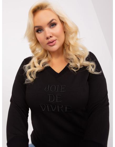 Dámská halenka plus size z bavlny ROLE černá