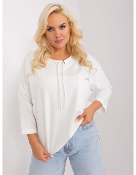 Dámska plus size blúzka so zaväzovaním UQUA ecru