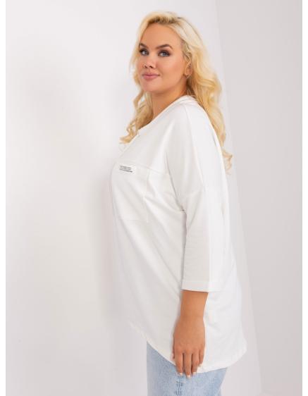 Dámska plus size blúzka so zaväzovaním UQUA ecru