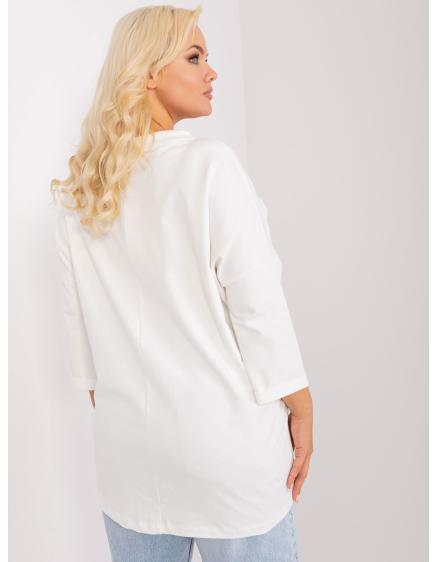 Dámska plus size blúzka so zaväzovaním UQUA ecru