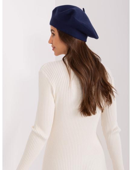 Dámský baret s kašmírem SHOOLT tmavě modrý  