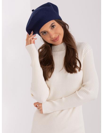 Dámský baret s kašmírem SHOOLT tmavě modrý  