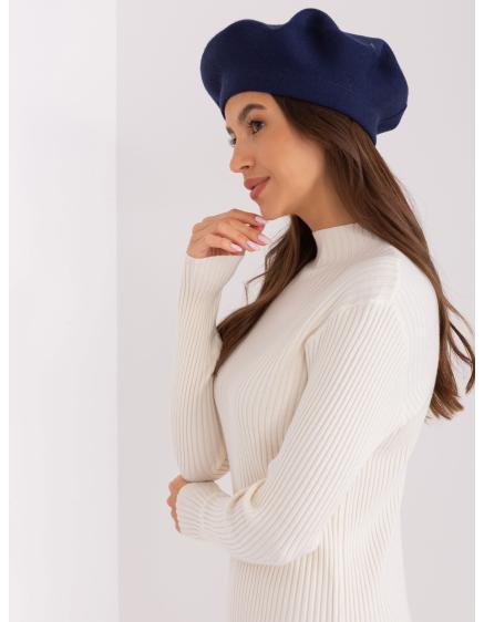 Dámský baret s kašmírem SHOOLT tmavě modrý  