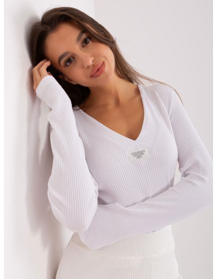 Dámská halenka s dlouhým rukávem a vypasovaným střihem FIT bílá 