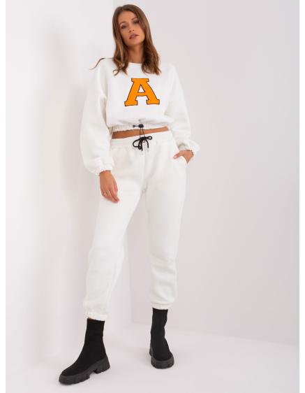 Női tréningruha LINN ekrü-fluoro narancssárga