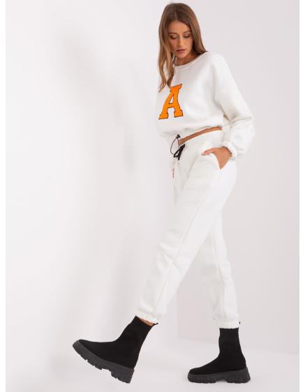 Női tréningruha LINN ekrü-fluoro narancssárga