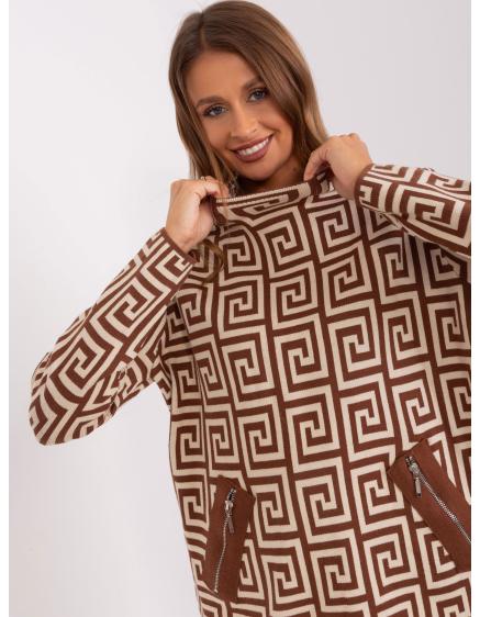 Dámsky sveter KIN hnedo-béžový