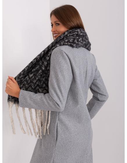 Dámská šála vzorovaná ENTLA černo-béžová 