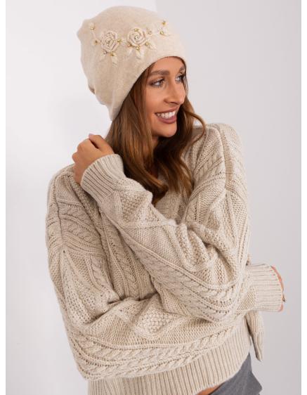 Női sapka KIS bézs