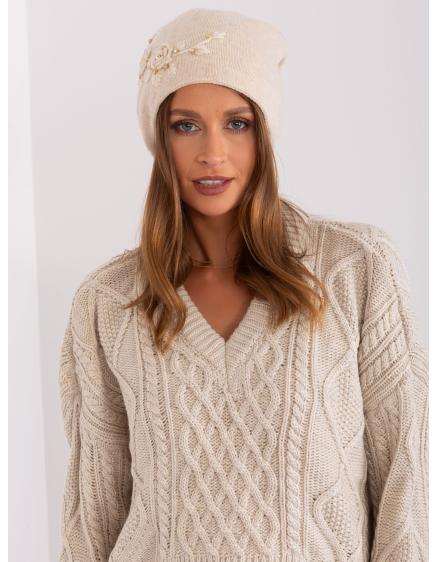 Női sapka KIS bézs