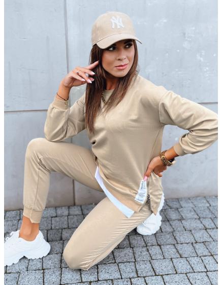 Női pulóver szett TORONTO bézs színű