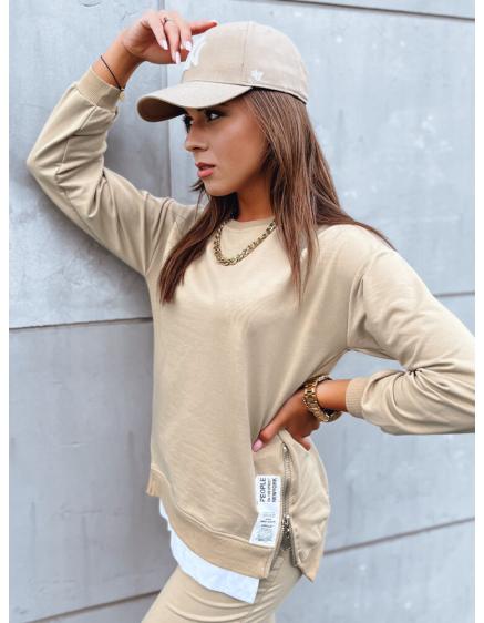 Női pulóver szett TORONTO bézs színű