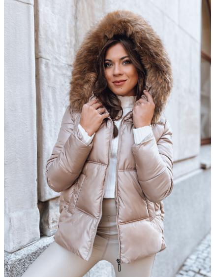 Dámská prošívaná zimní bunda SPARKLE hnědá