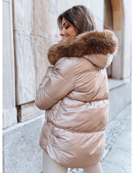 Dámská prošívaná zimní bunda SPARKLE hnědá