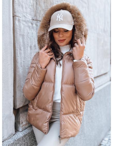 Dámská prošívaná zimní bunda SPARKLE zlatá