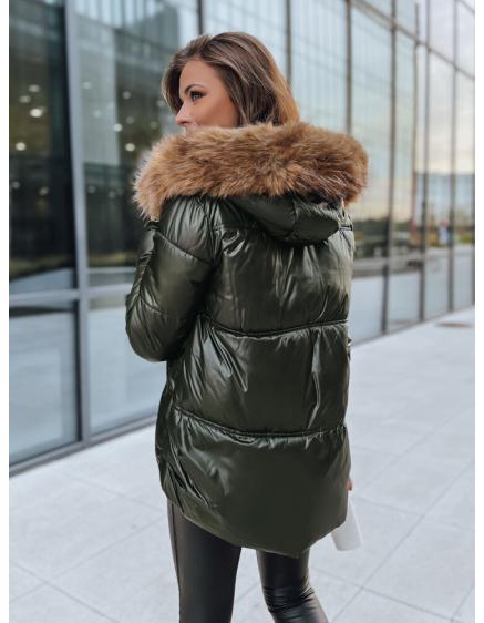 Dámská zimní prošívaná bunda SPARKLE zelená