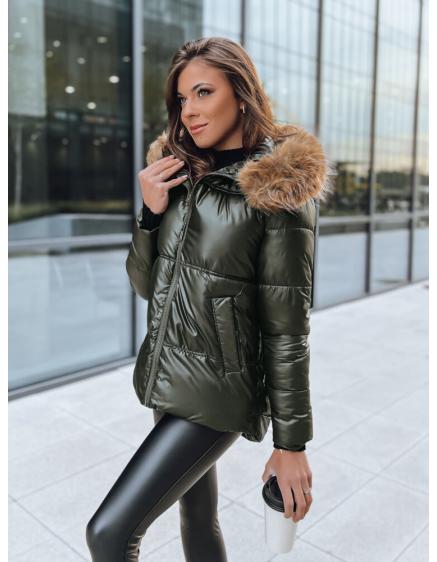 Dámská zimní prošívaná bunda SPARKLE zelená