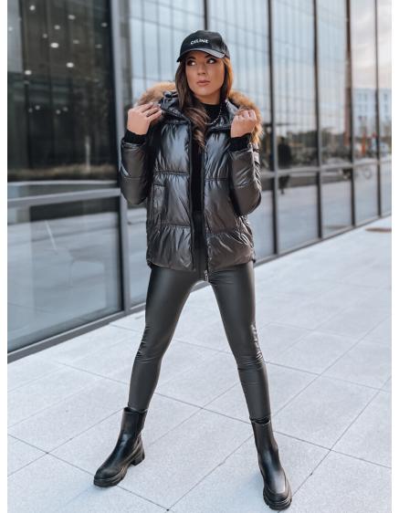 Dámská zimní prošívaná bunda SPARKLE černá