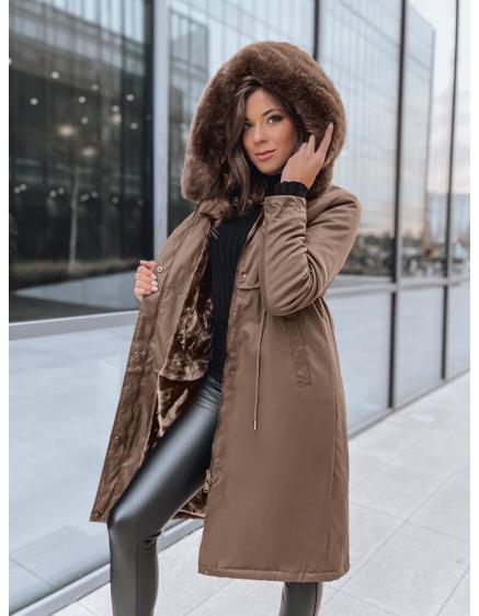 Dámská zimní bunda parka LUSTER coffee