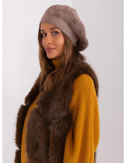 Női barett strasszkövekkel OSUI sötétbézs sötétbézs