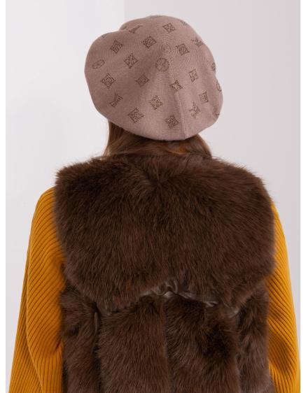 Női barett strasszkövekkel OSUI sötétbézs sötétbézs