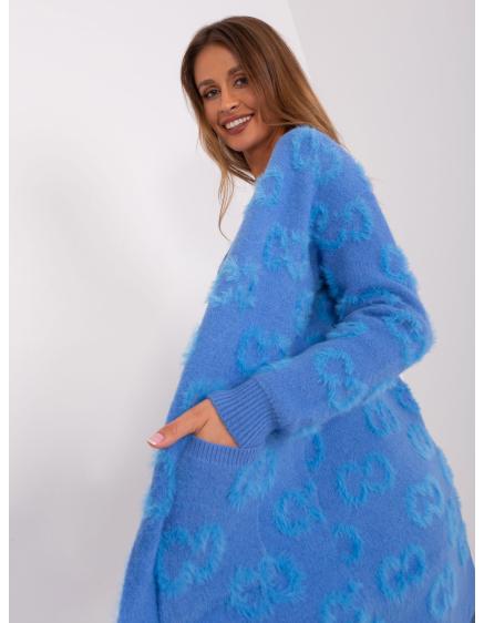 Női pulóver mintával CAHUMA kék