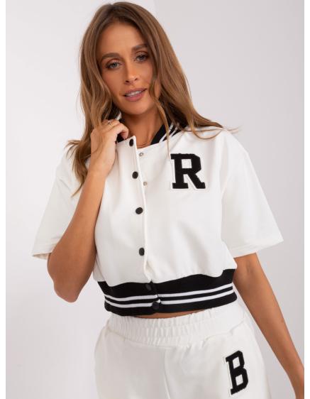 Női szett rövid pulóverrel OACHI ekrü színben