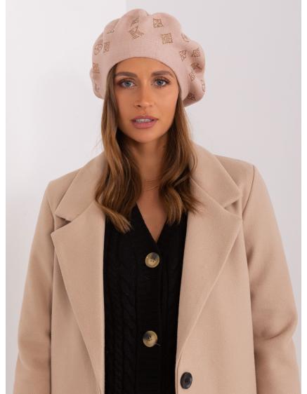 Női barett applikációkkal EMM bézs színben