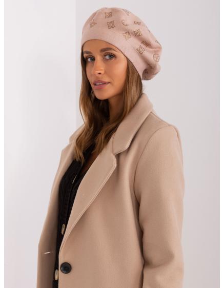 Női barett applikációkkal EMM bézs színben