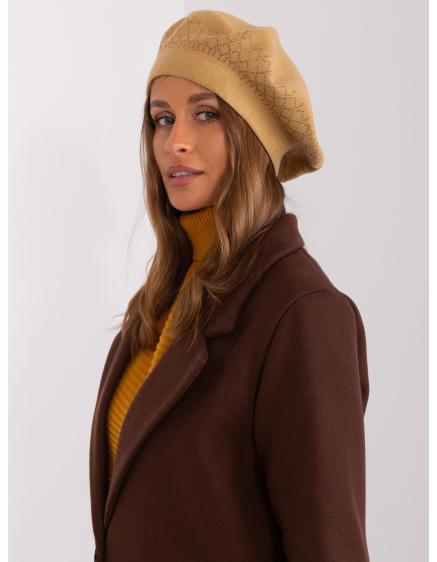 Dámský baret s aplikací ECERY hnědý 